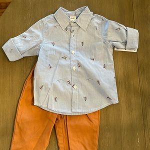 Carter’s Boys paper airplane outfit size 12 months